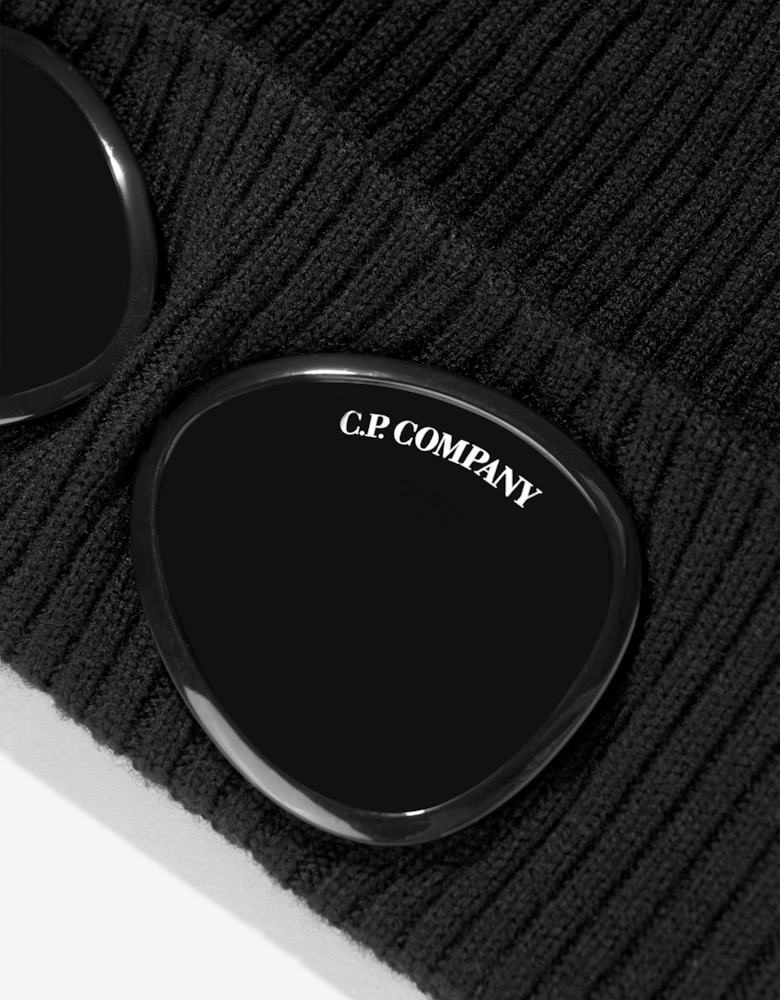 C.P. Company Boys Goggle Beanie Hat in Black