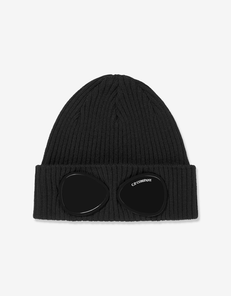 C.P. Company Boys Goggle Beanie Hat in Black