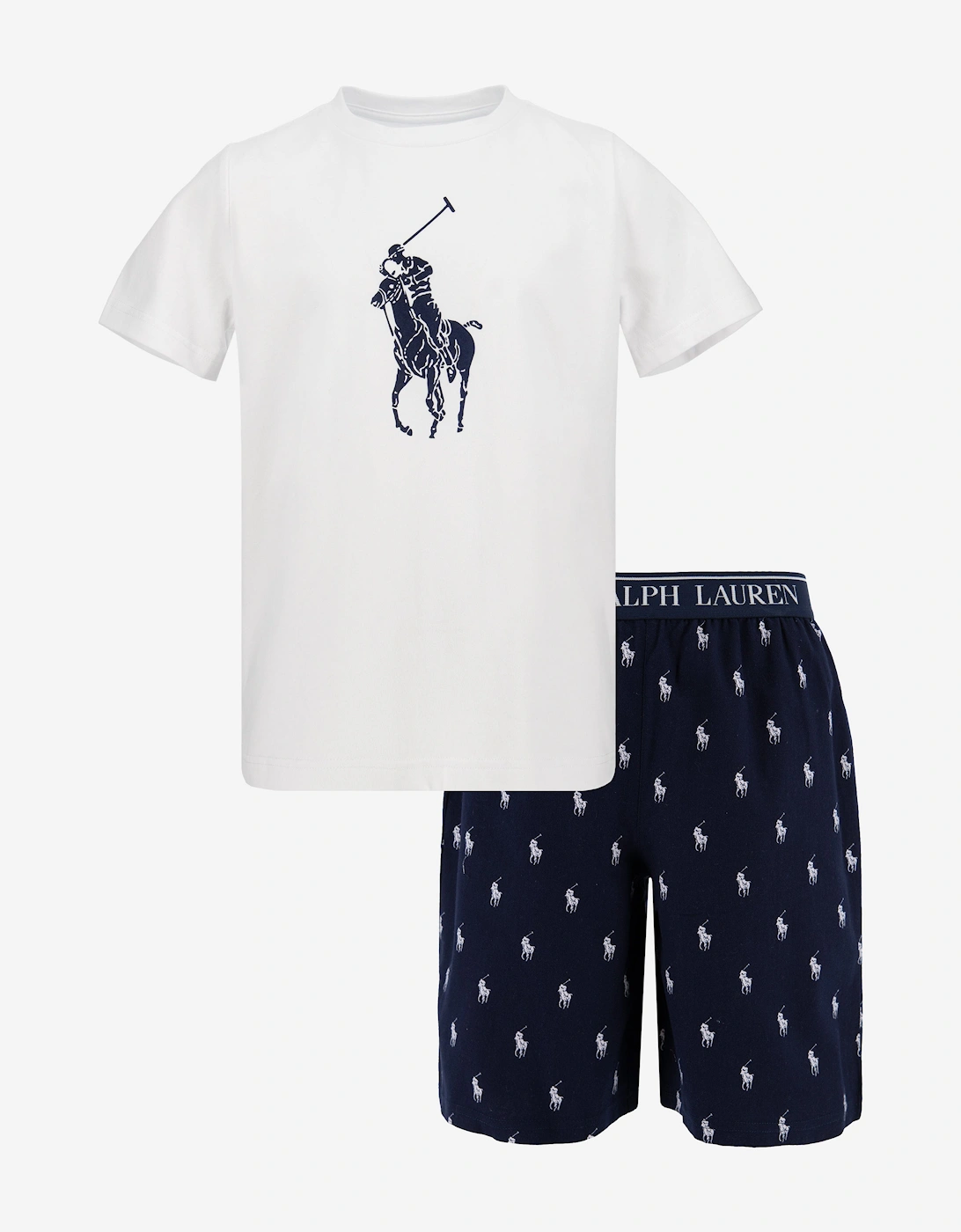 Boys Short Pyjama Set in Navy, 5 of 4