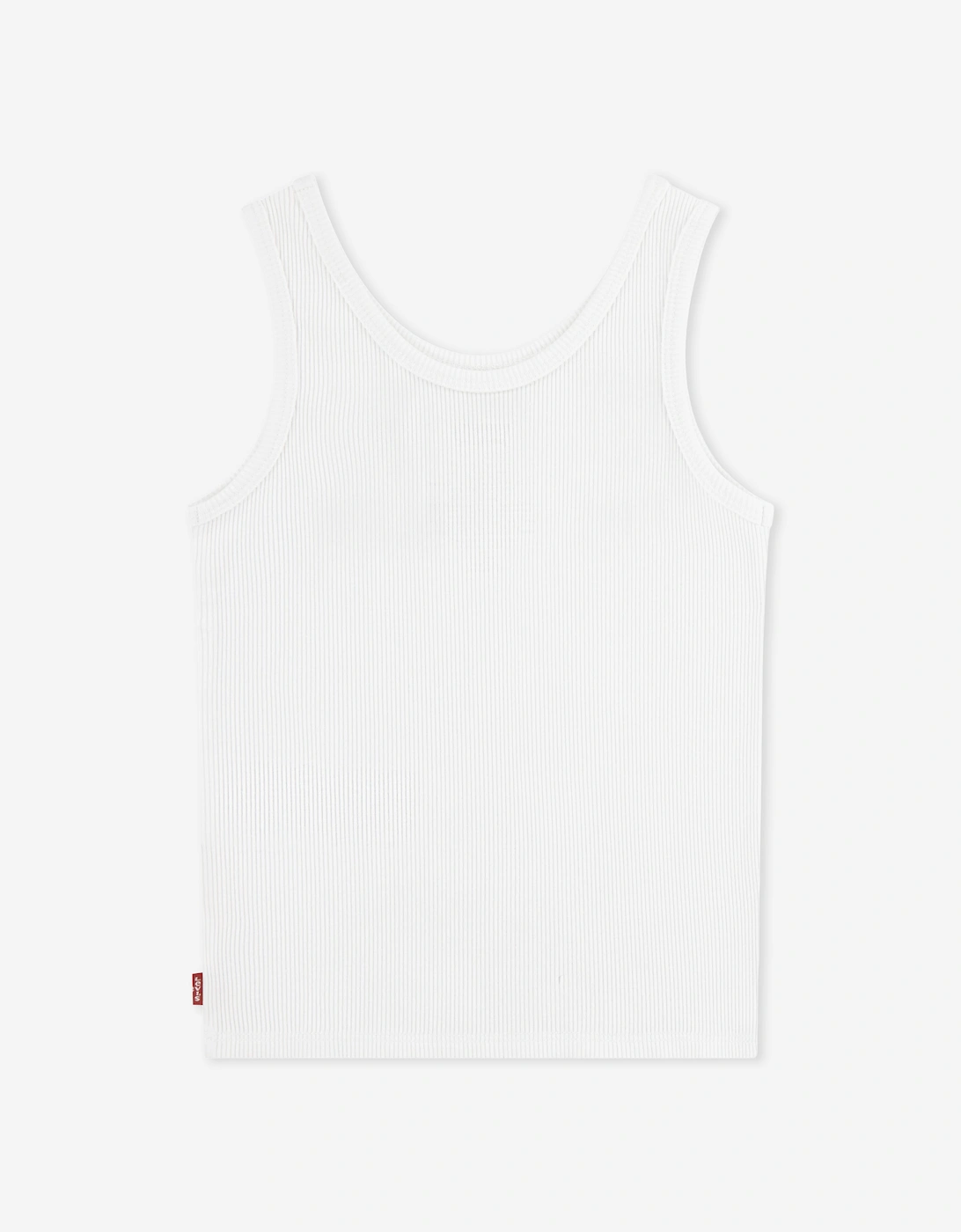 Girls Meet and Greet Ribbed Tank Top in White
