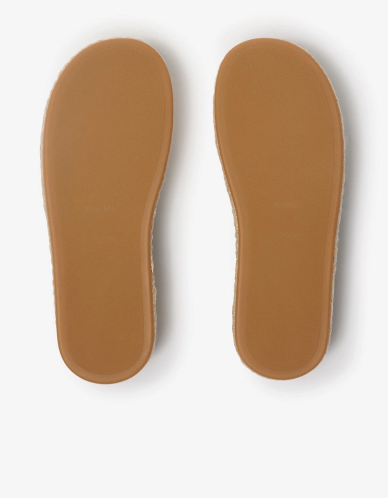 Kids Maidstone Twill Check Espadrilles in Beige