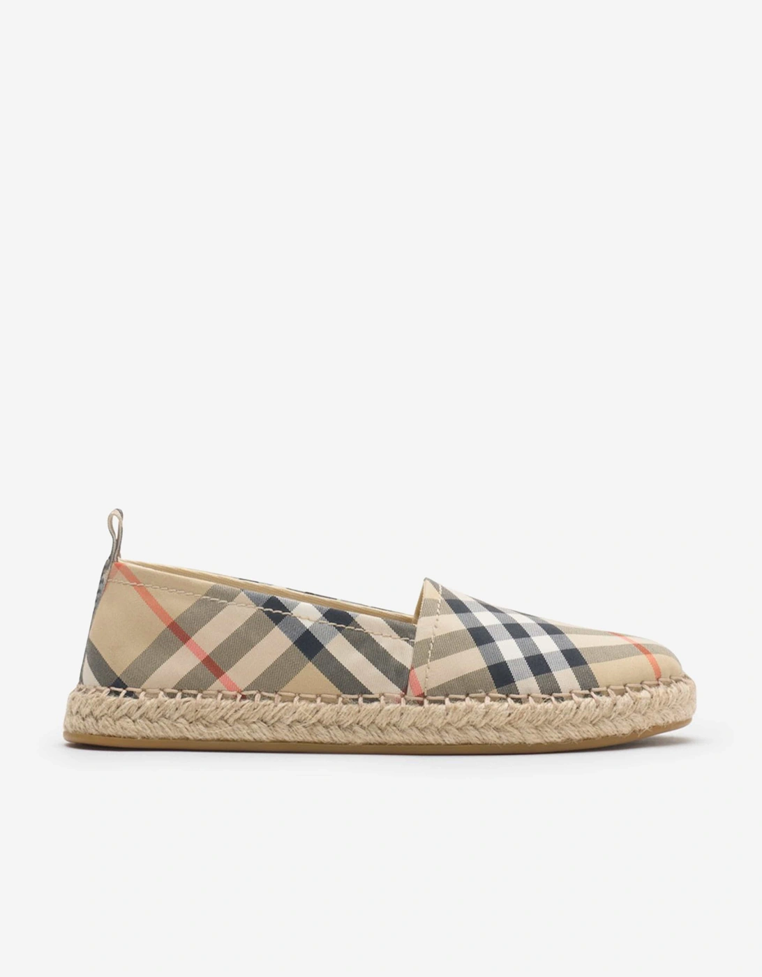 Kids Maidstone Twill Check Espadrilles in Beige, 5 of 4