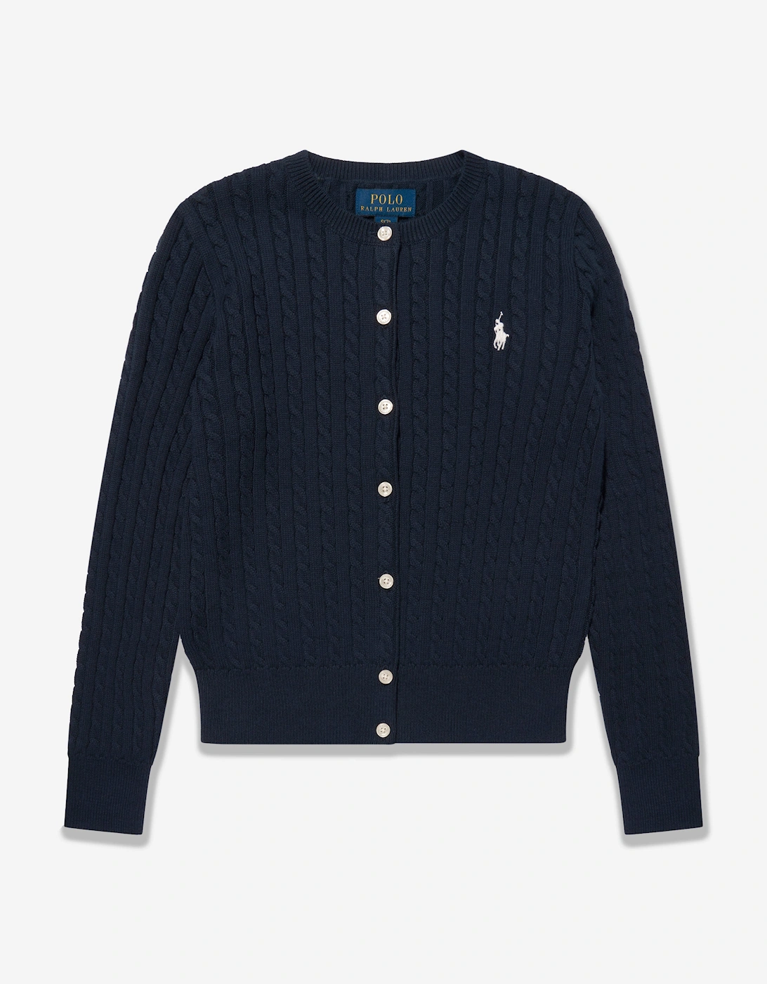Ralph Lauren Ralph Lauren Girls Mini Cable Knit Cardigan in Navy