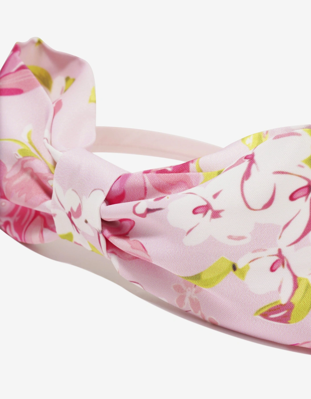 Girls Floral Bow Headband in Pink