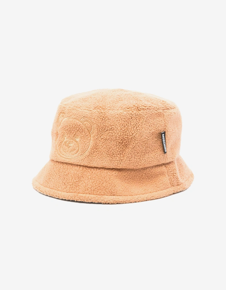 Kids Teddy Bear Bucket Hat in Brown