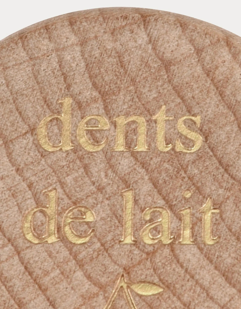 Baby Wooden Milk Teeth Box in Beige (3cm)