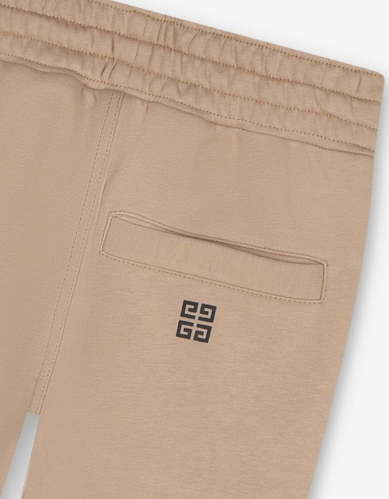 Boys Logo Joggers in Beige