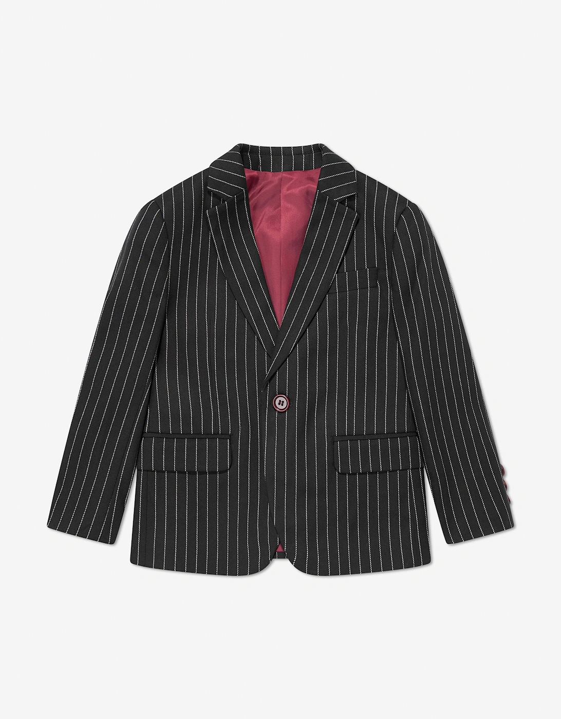 Boys Striped 3 Piece Suit Set in Black