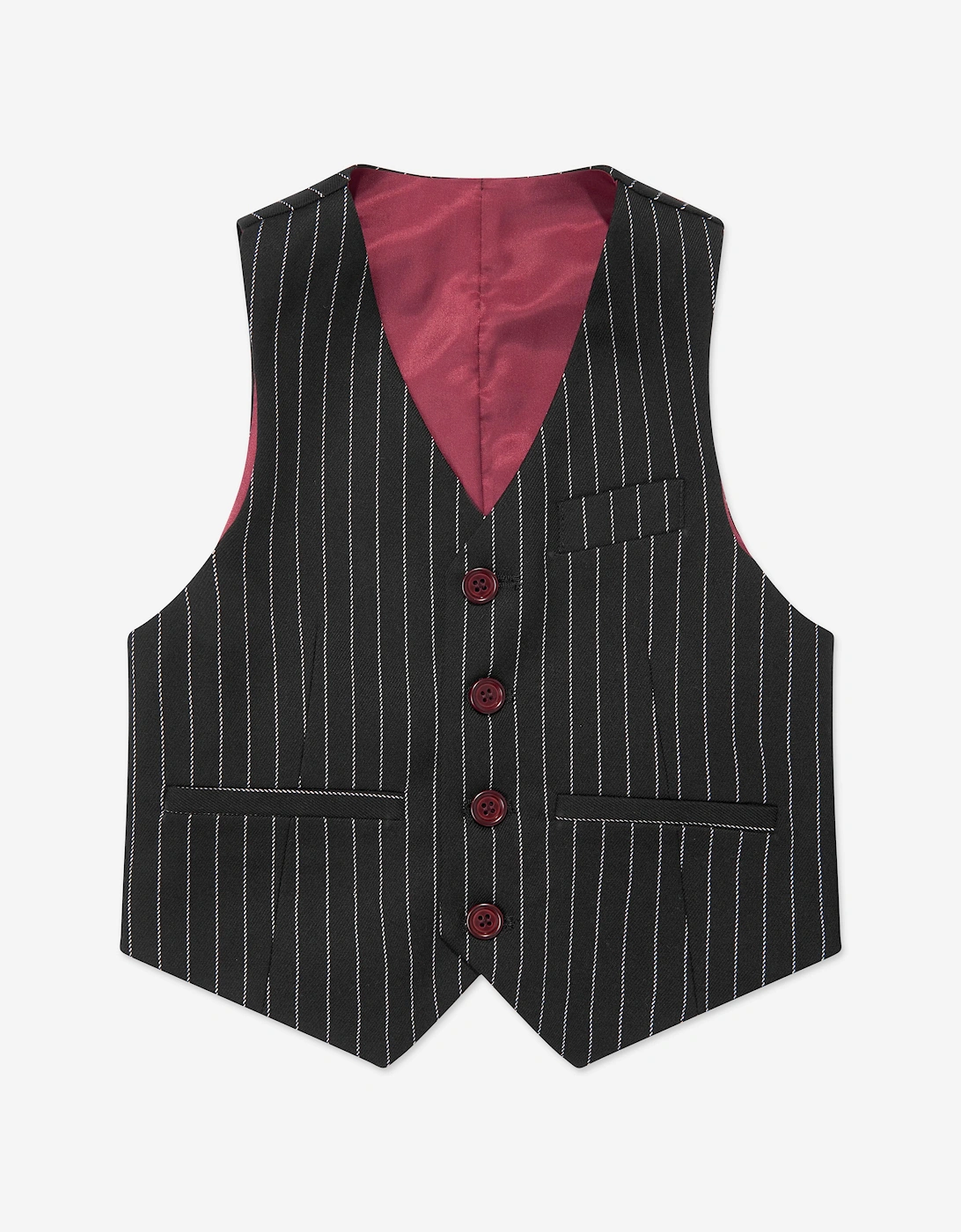 Boys Striped 3 Piece Suit Set in Black