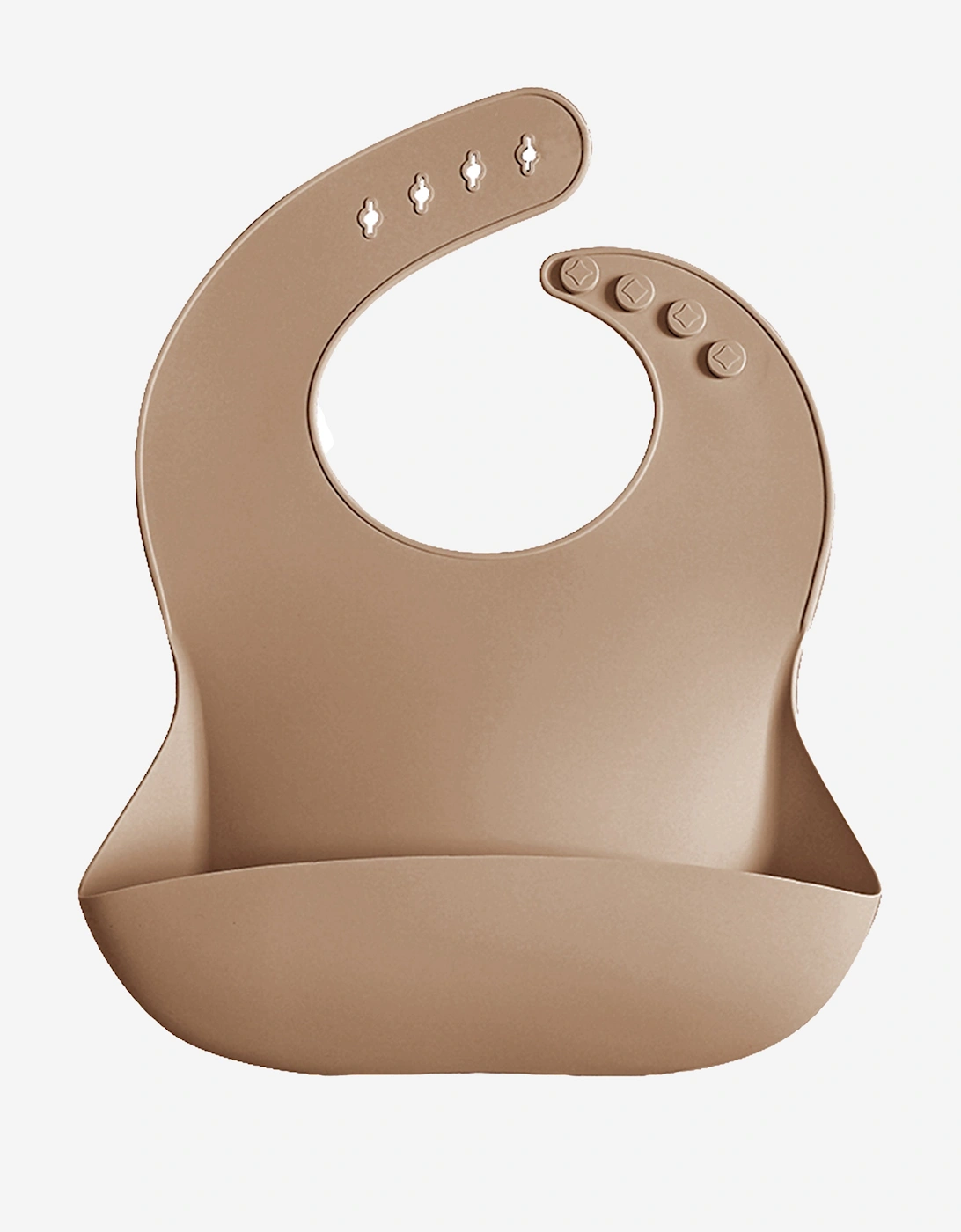 Baby Everyday Silicone Bib in Brown, 4 of 3