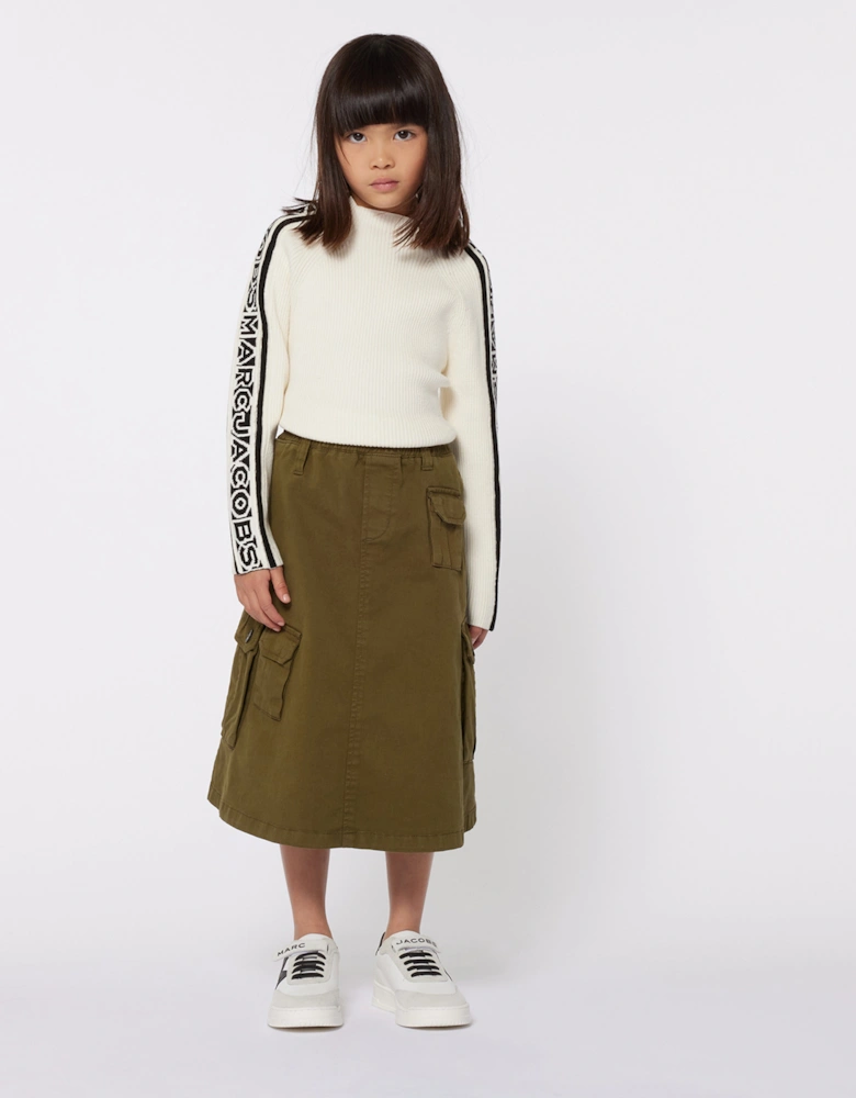 Girls Logo Jumper in Ivory