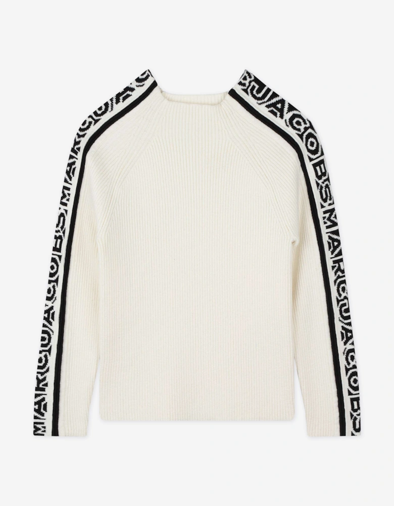 Girls Logo Jumper in Ivory