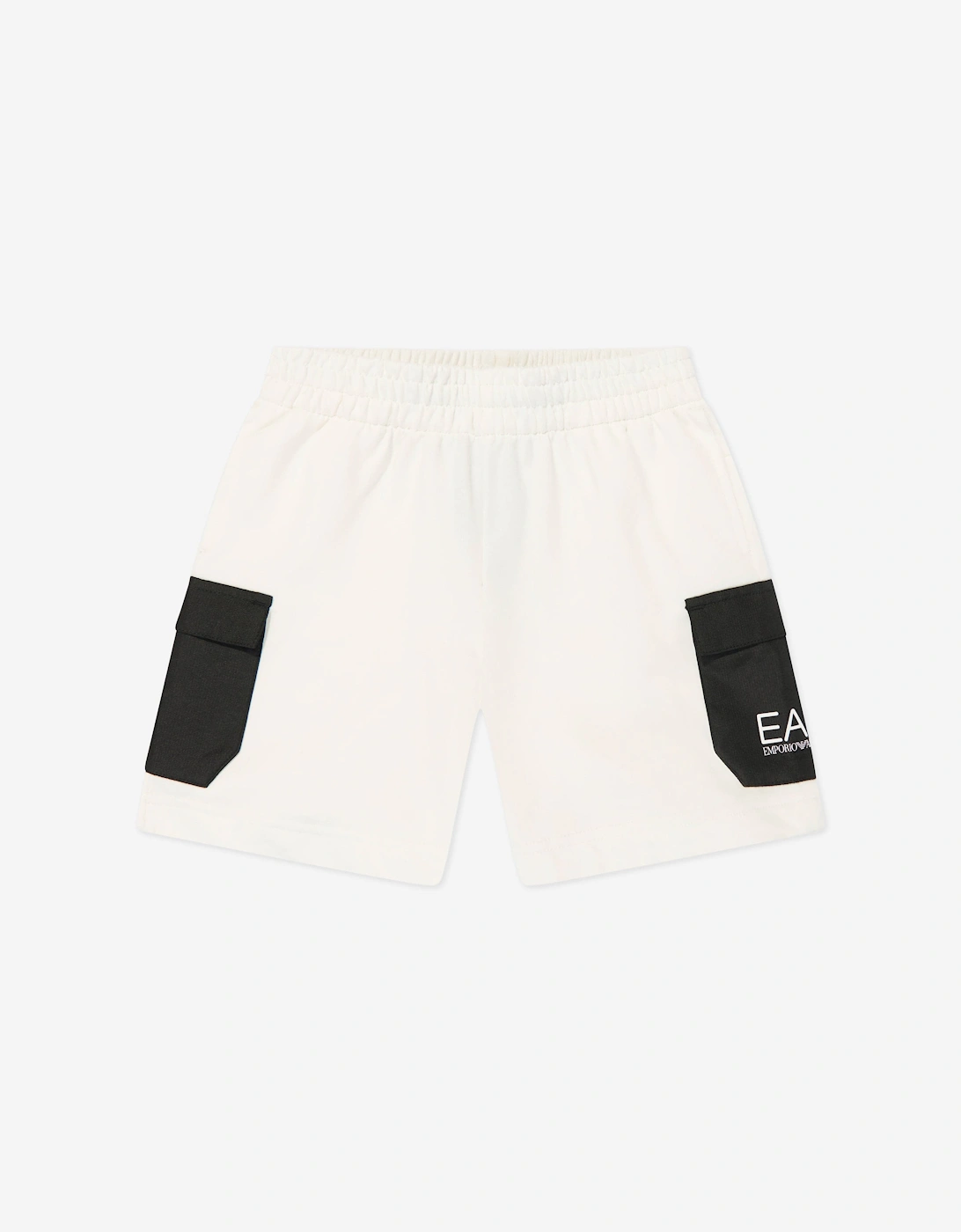 Boys Logo Cargo Shorts in Ivory, 5 of 4