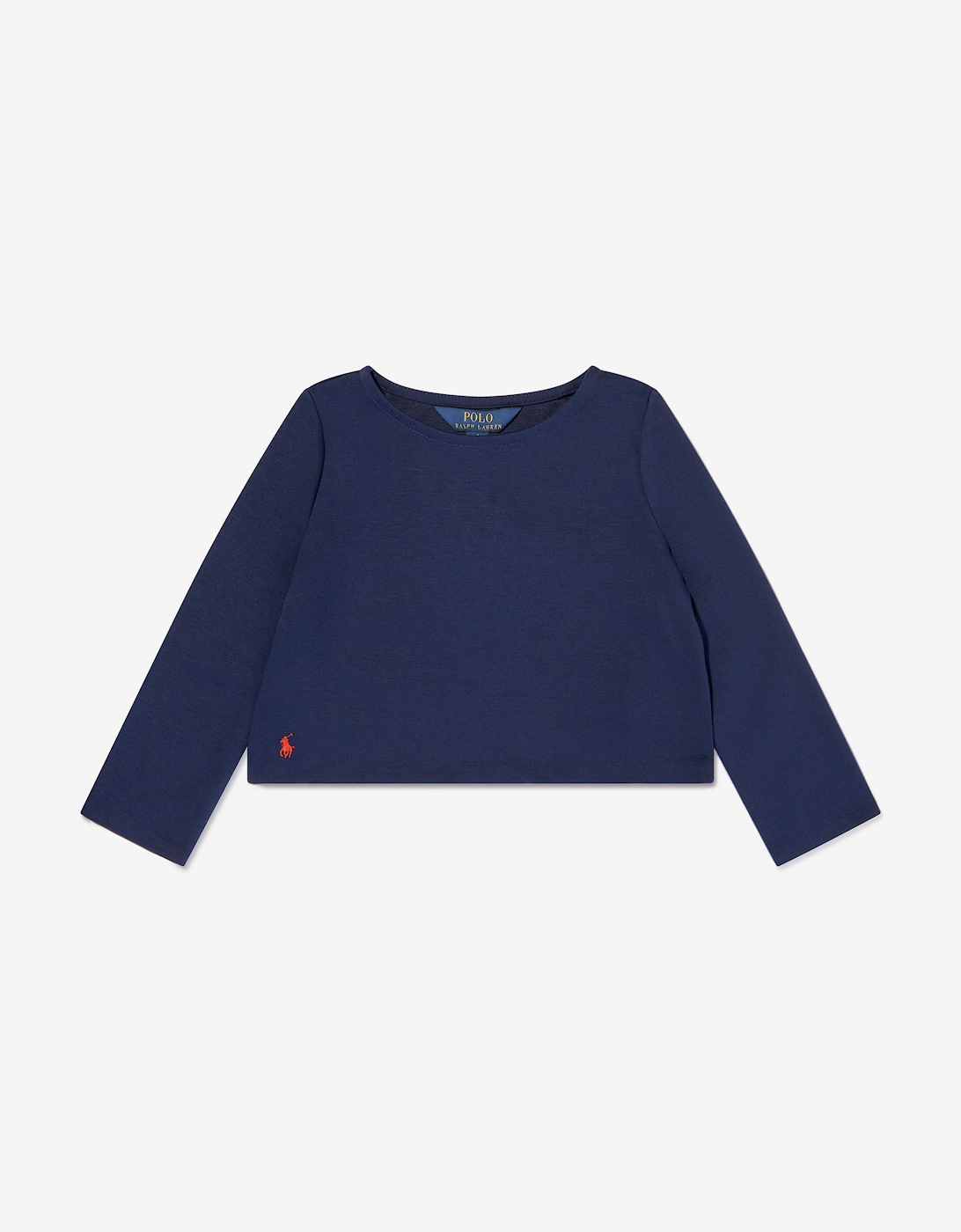 Girls Ponte Roma Skirt Set in Navy
