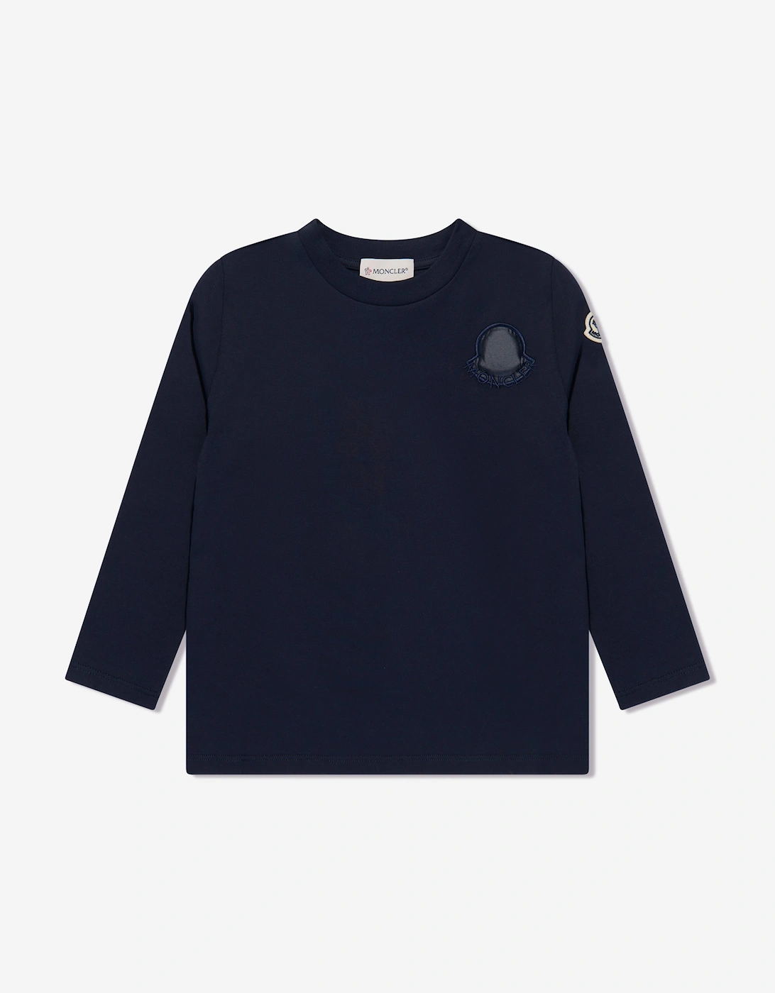 Enfant Girls Long Sleeve Logo T-Shirt in Navy, 5 of 4