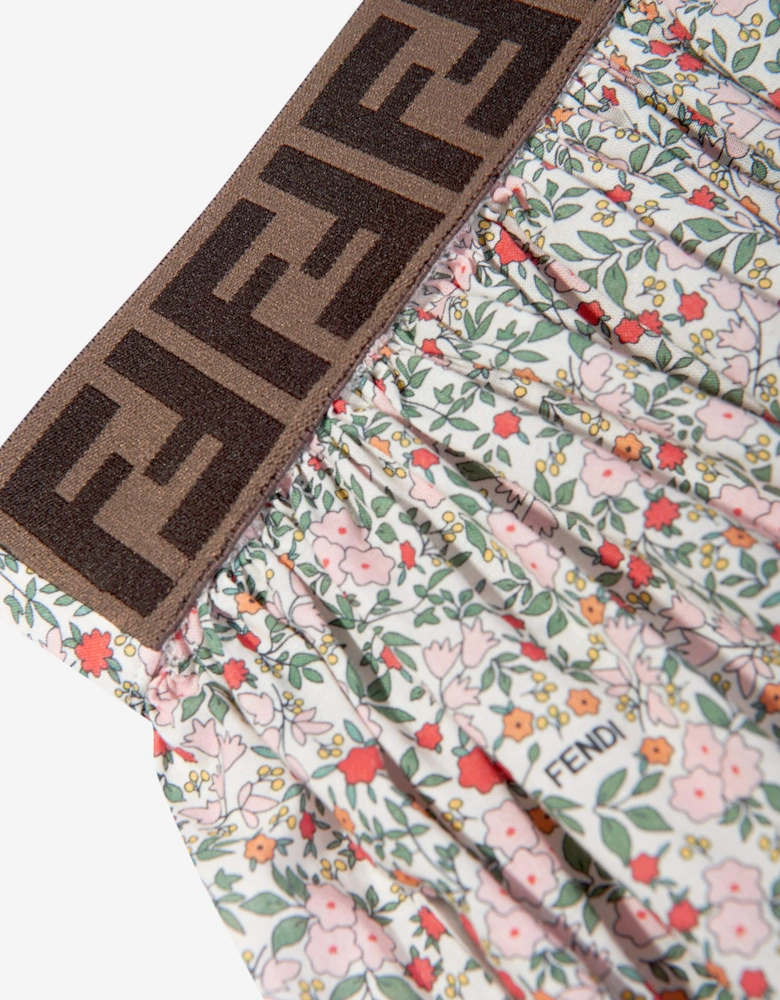 Girls Blooming Print Skirt in Multicolour