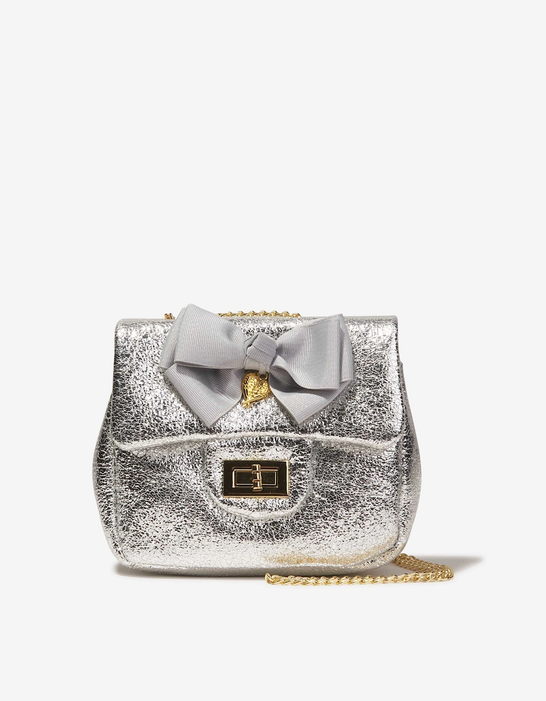 Angels Face Girls Skyla Metallic Shoulder Bag in Silver (16cm), 7 of 6