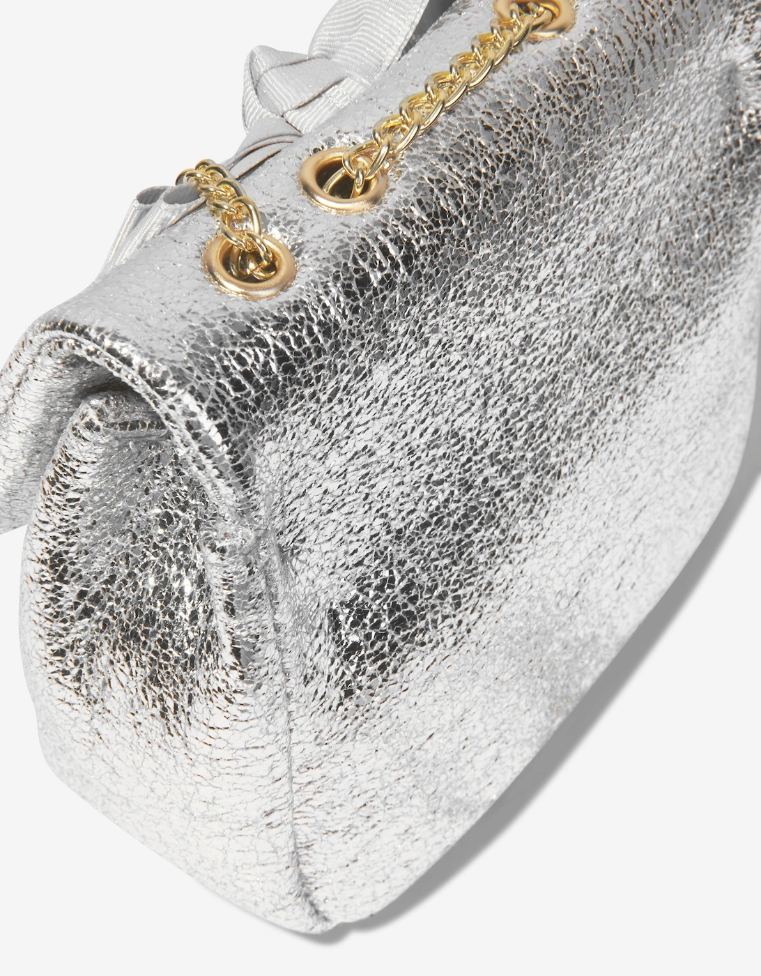 Angels Face Girls Skyla Metallic Shoulder Bag in Silver (16cm)