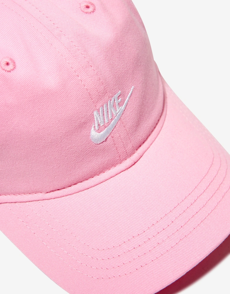 Boys Futura Curve Brim Cap in Pink