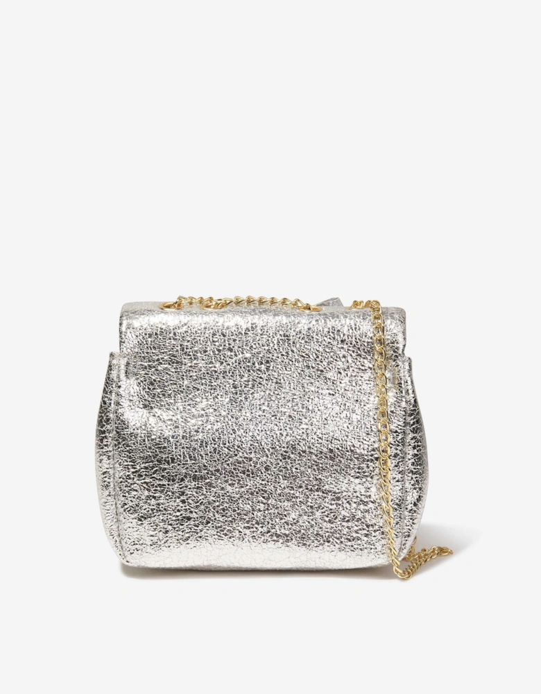 Angels Face Girls Skyla Metallic Shoulder Bag in Silver (16cm)