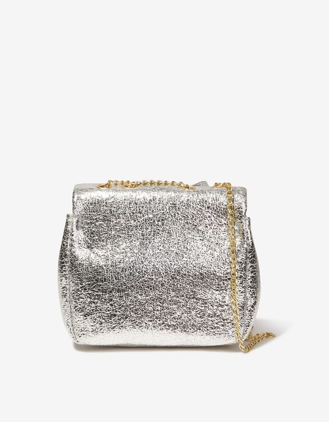 Angels Face Girls Skyla Metallic Shoulder Bag in Silver (16cm)