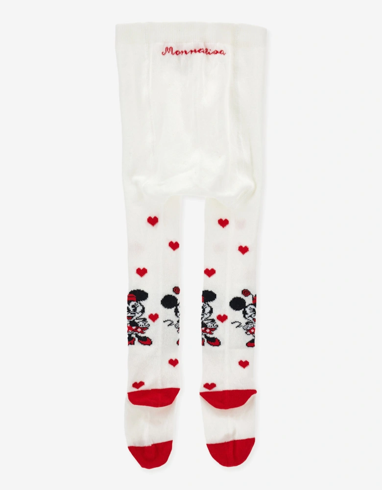 Baby Girls Minnie Mouse Tights in White