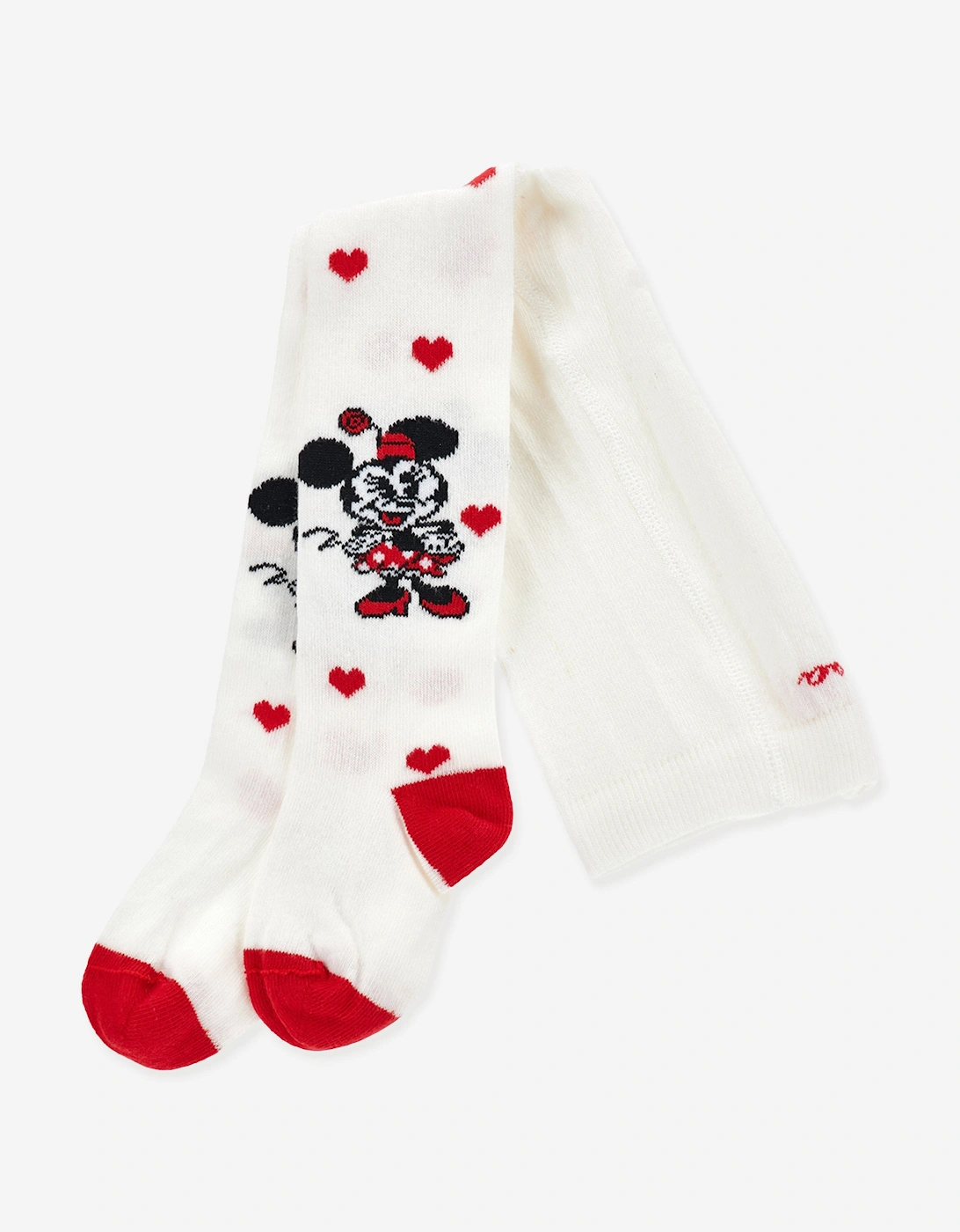 Baby Girls Minnie Mouse Tights in White, 5 of 4