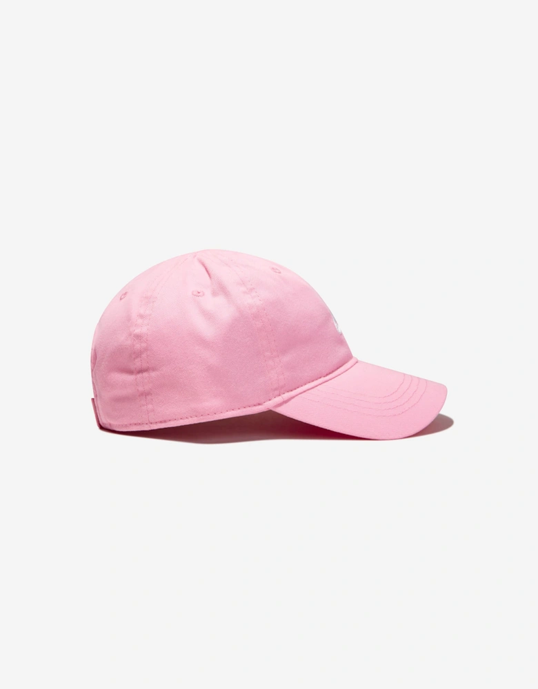 Boys Futura Curve Brim Cap in Pink