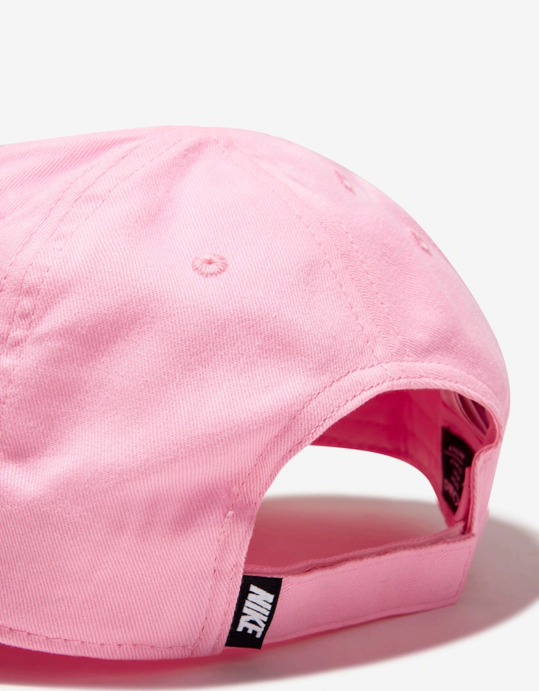 Boys Futura Curve Brim Cap in Pink