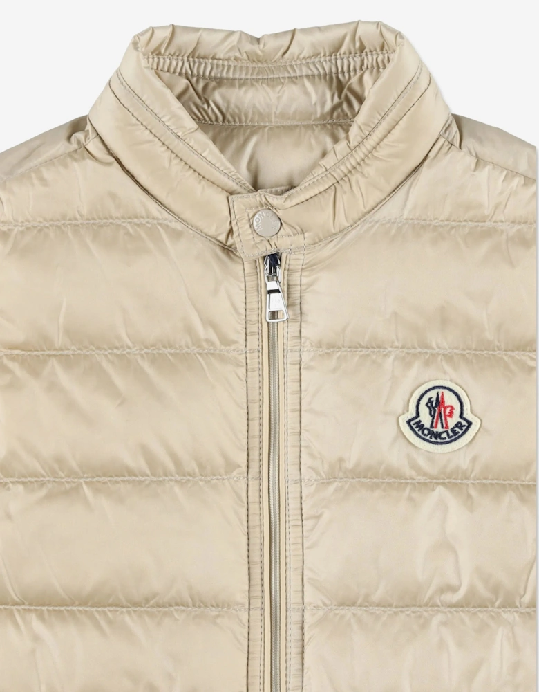 Boys Down Padded Gui Gilet in Beige