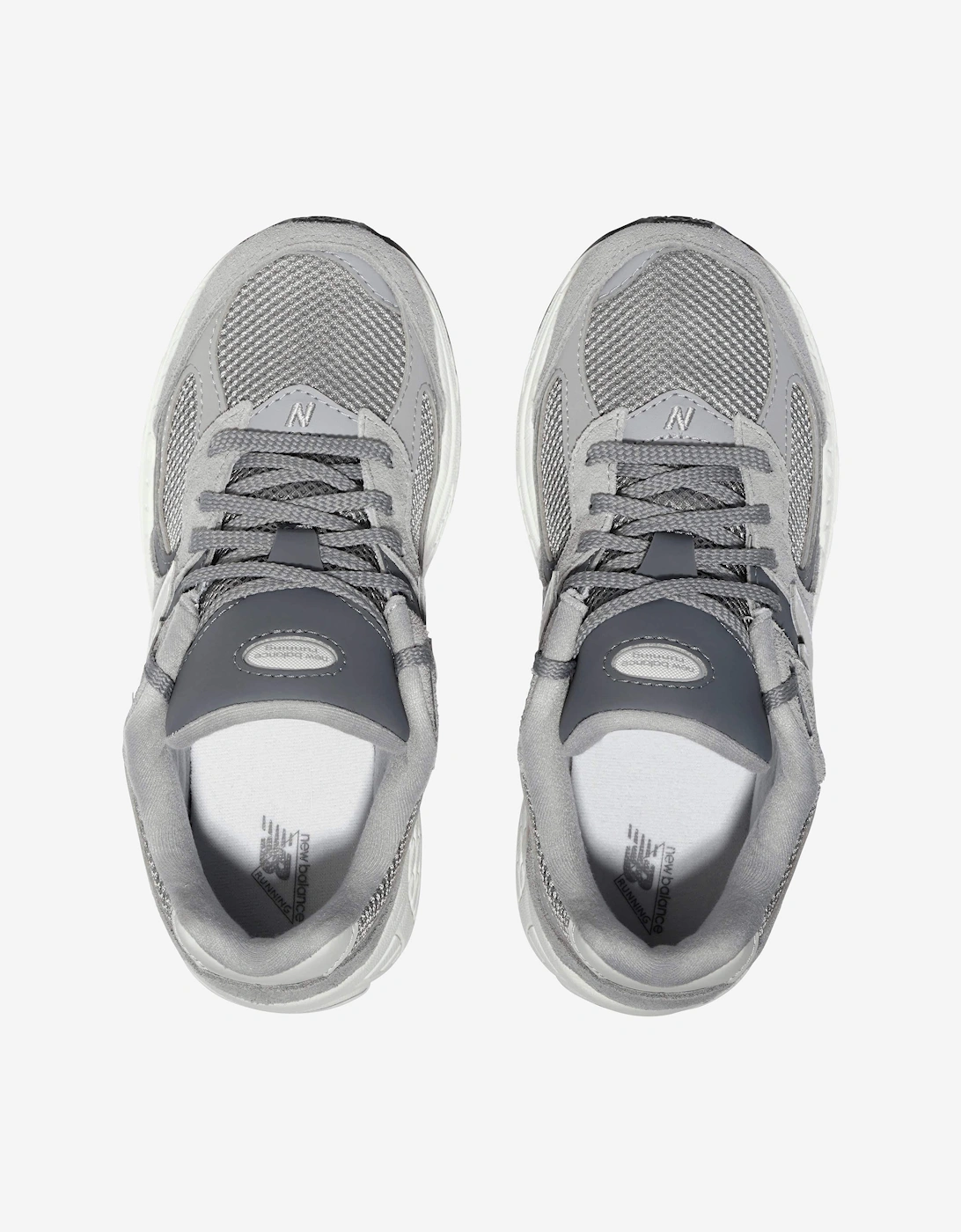 Kids 2002 Lace Up Logo Trainers in Grey