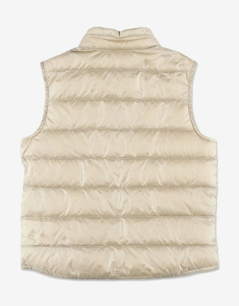 Boys Down Padded Gui Gilet in Beige