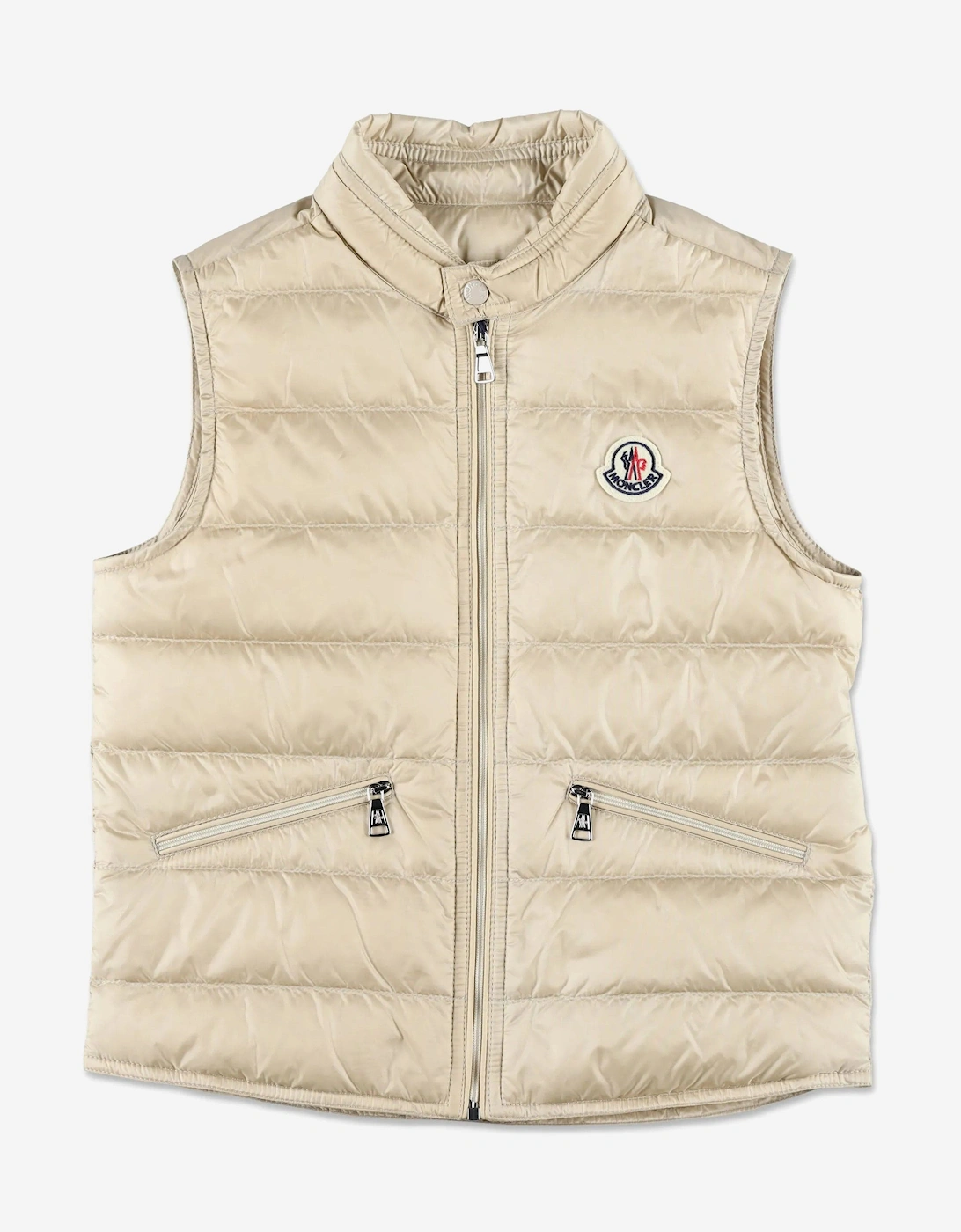 Boys Down Padded Gui Gilet in Beige, 5 of 4