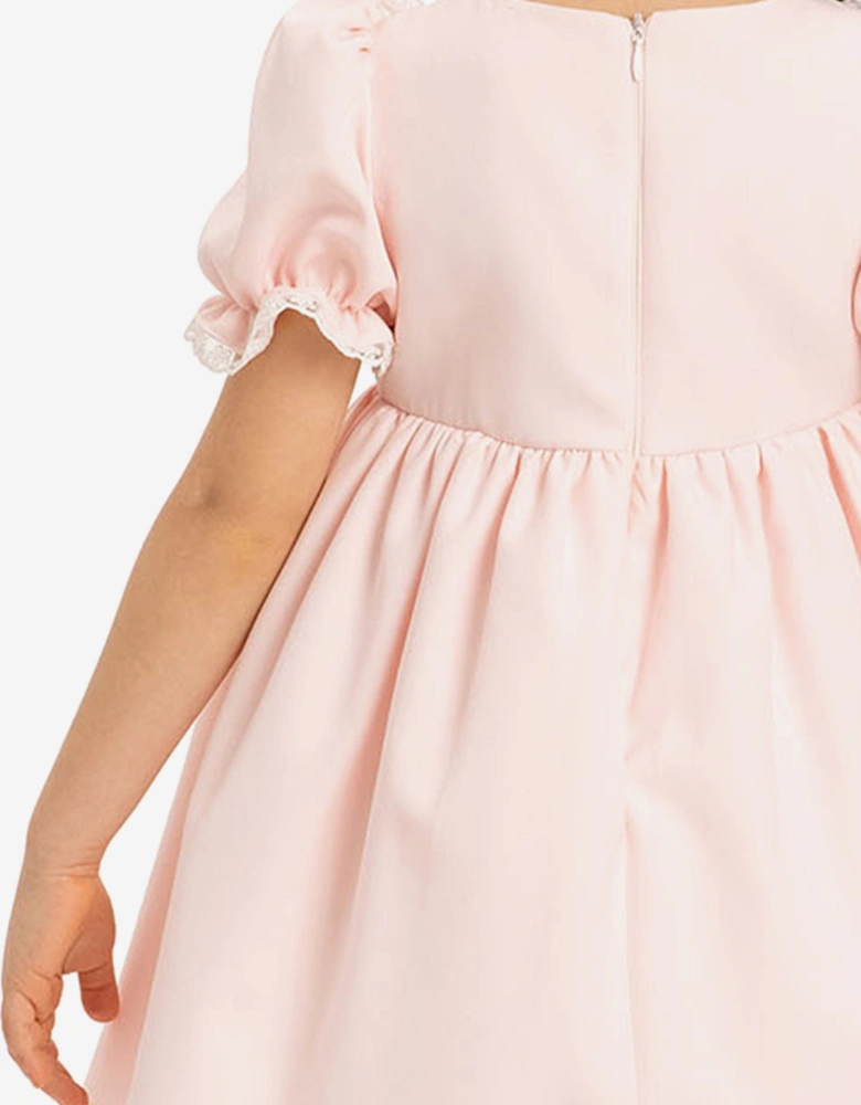 Baby Girls Dress Set with Teddy Bear in Pink