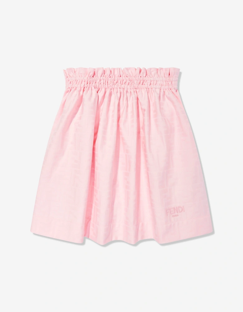 Girls FF Jacquard Skirt in Pink