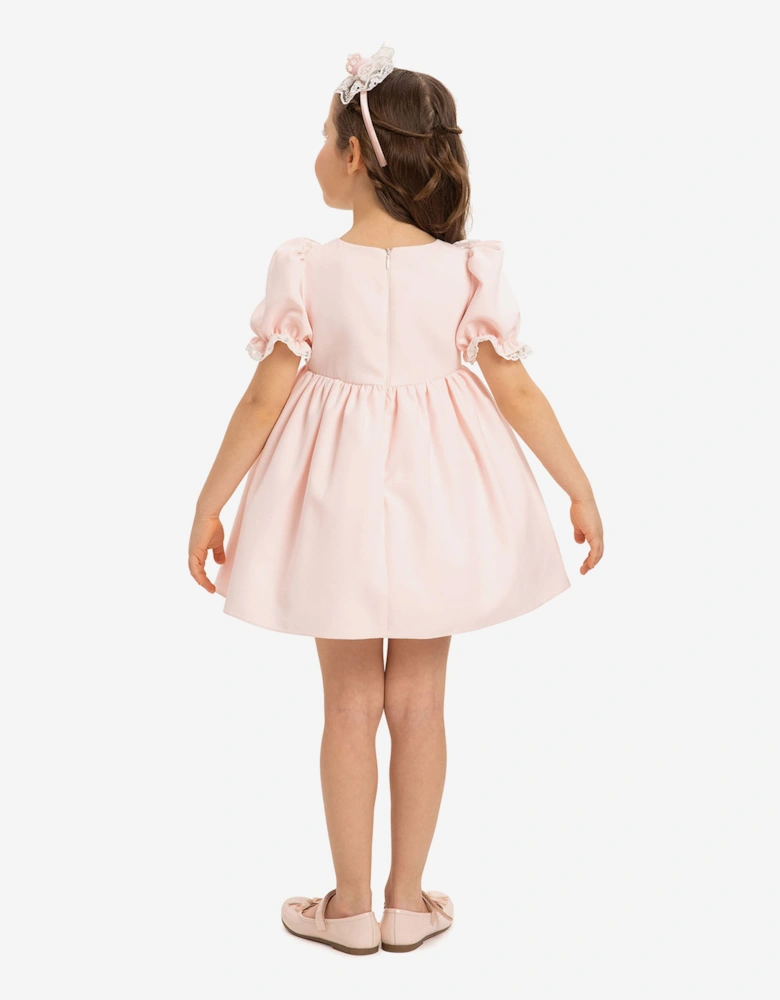 Baby Girls Dress Set with Teddy Bear in Pink