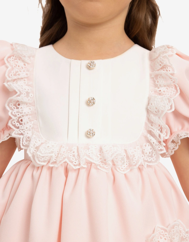 Baby Girls Dress Set with Teddy Bear in Pink