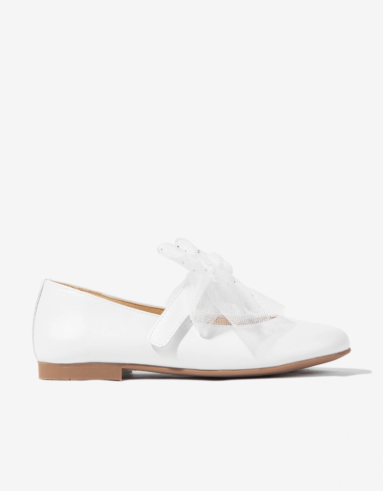 Girls Bow Shoes in White