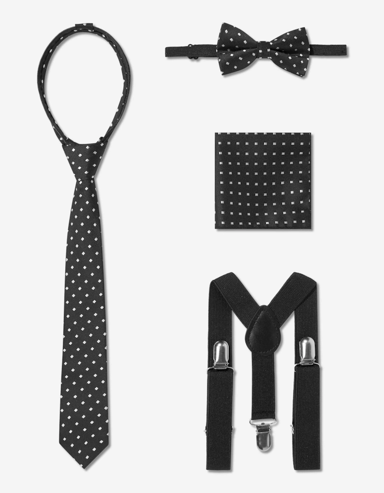 Boys 7 Piece Suit Set in Black
