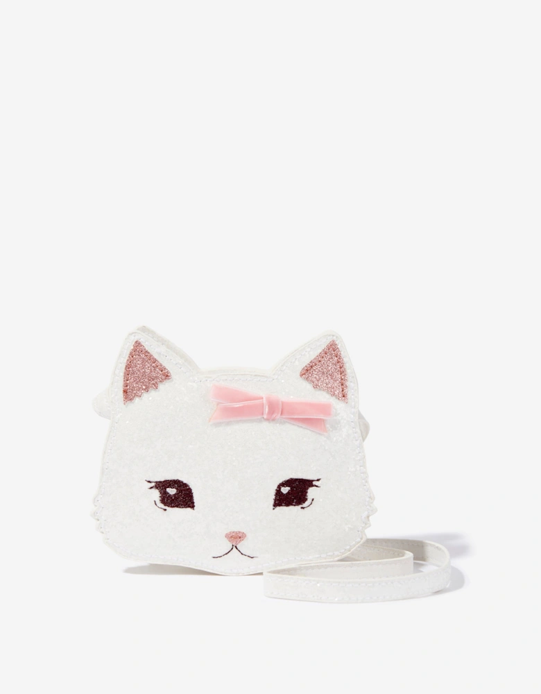 Girls Tut Kitty Shoulder Bag in Ivory (16cm)