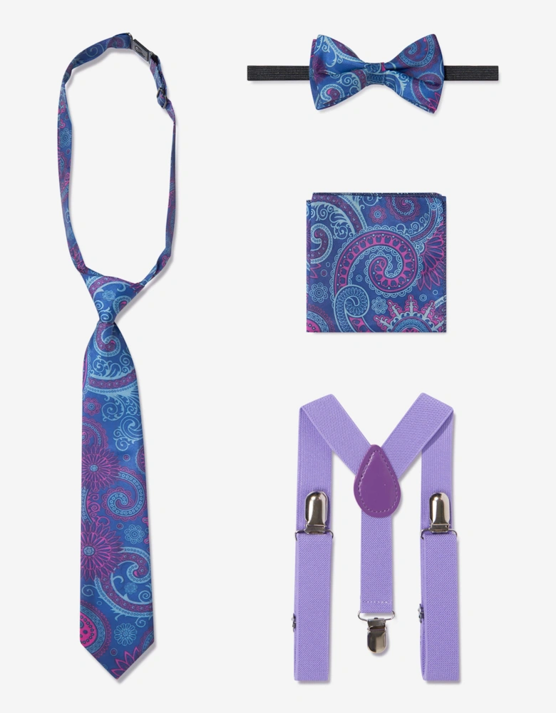 Boys 7 Piece Suit Set in Purple