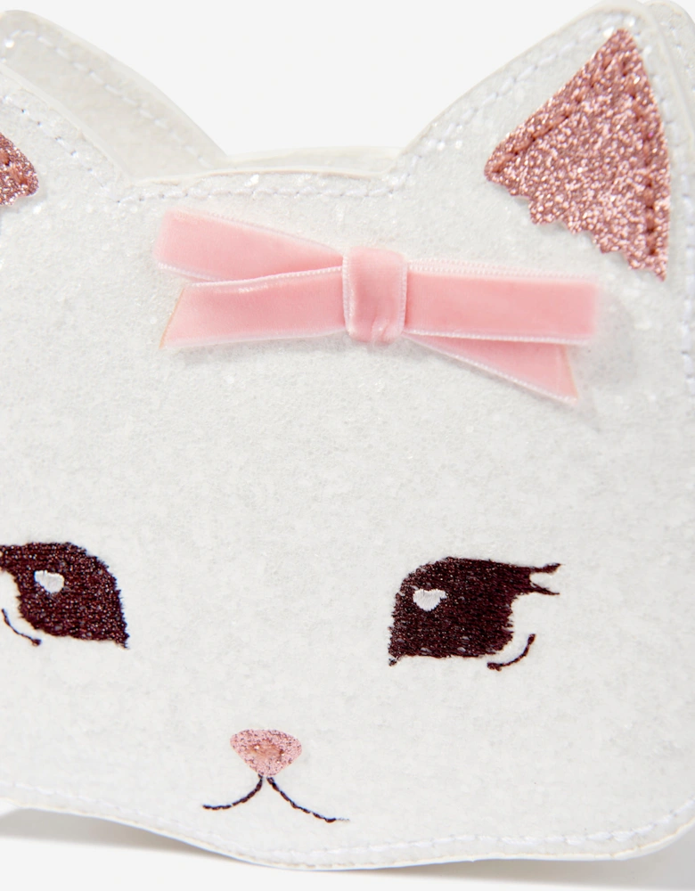 Girls Tut Kitty Shoulder Bag in Ivory (16cm)