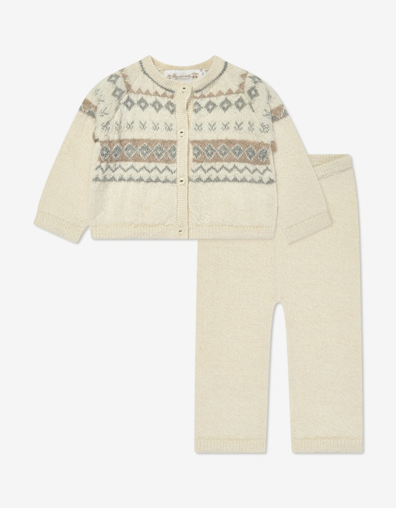 Baby Boys Griffin Trouser Set in Ivory