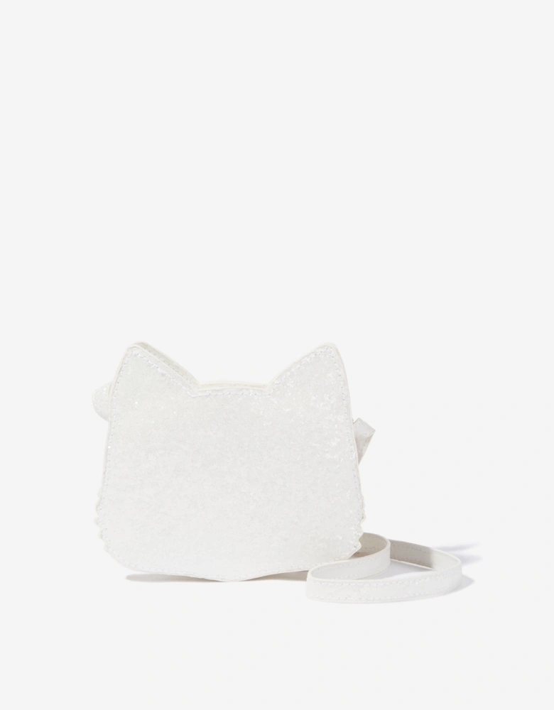 Girls Tut Kitty Shoulder Bag in Ivory (16cm)