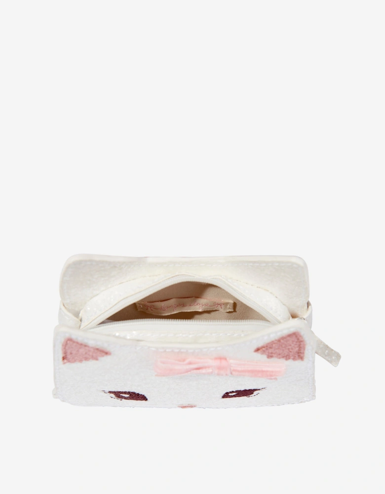Girls Tut Kitty Shoulder Bag in Ivory (16cm)