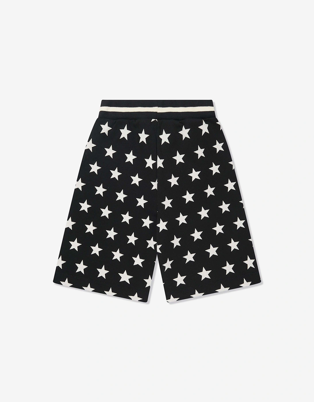 Boys Star Print Jersey Shorts in Black