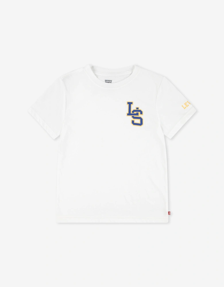 Boys LS Monogram T-Shirt in White