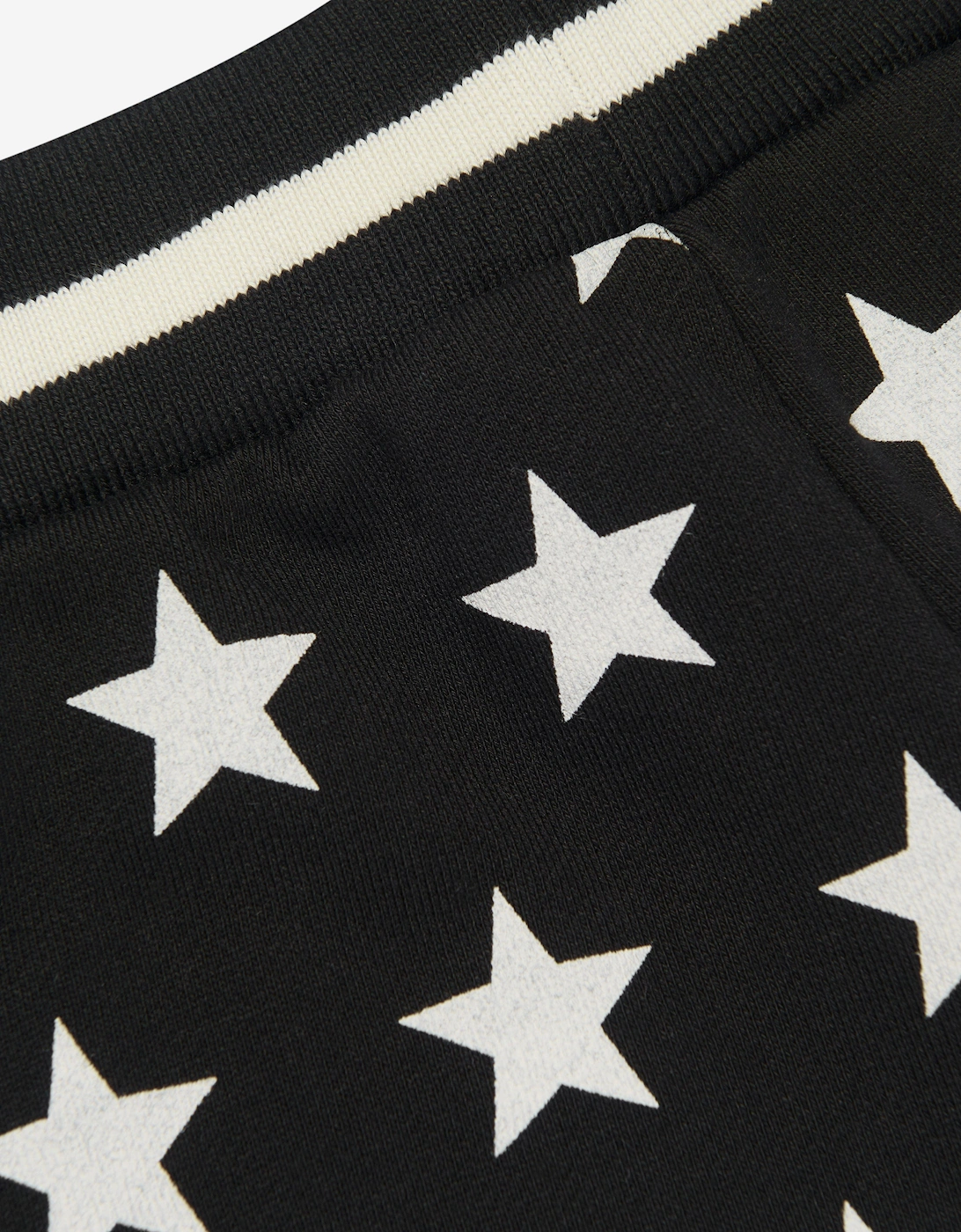 Boys Star Print Jersey Shorts in Black