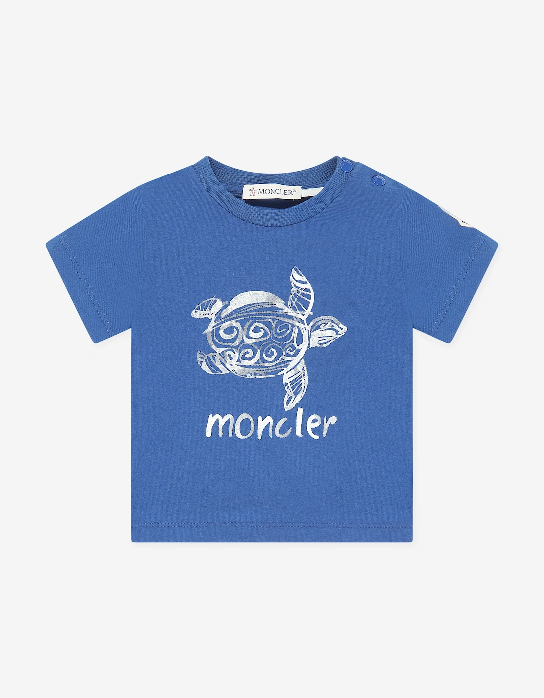Baby Boys Turtle Print T-Shirt in Blue, 5 of 4