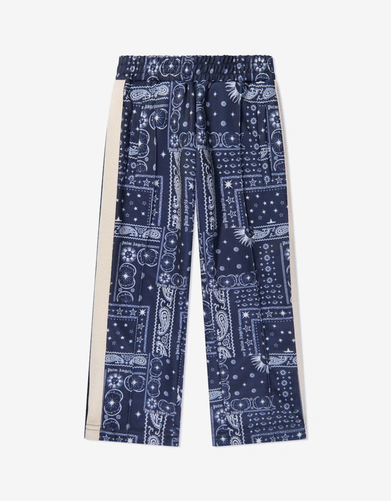 Boys Astrology Print Track Pants in Navy